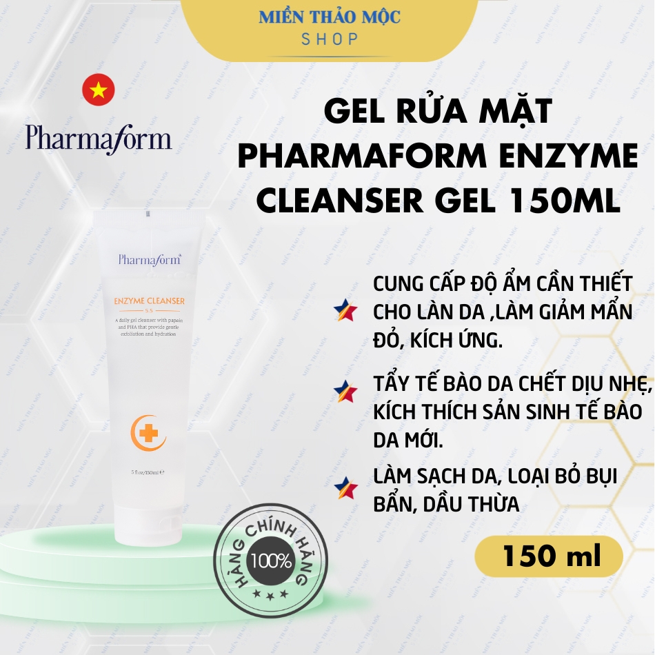Gel rửa mặt Pharmaform Enzyme Cleanser Gel 150ml